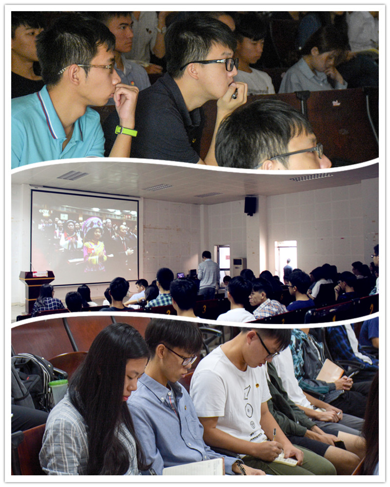 学生干部收看开幕会实况